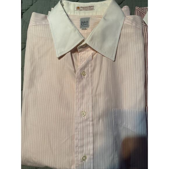 Vintage Oxfords Lot of 3 Men's Size L & 16.5 Pink W/ White Collar/cuff - Picture 2 of 7